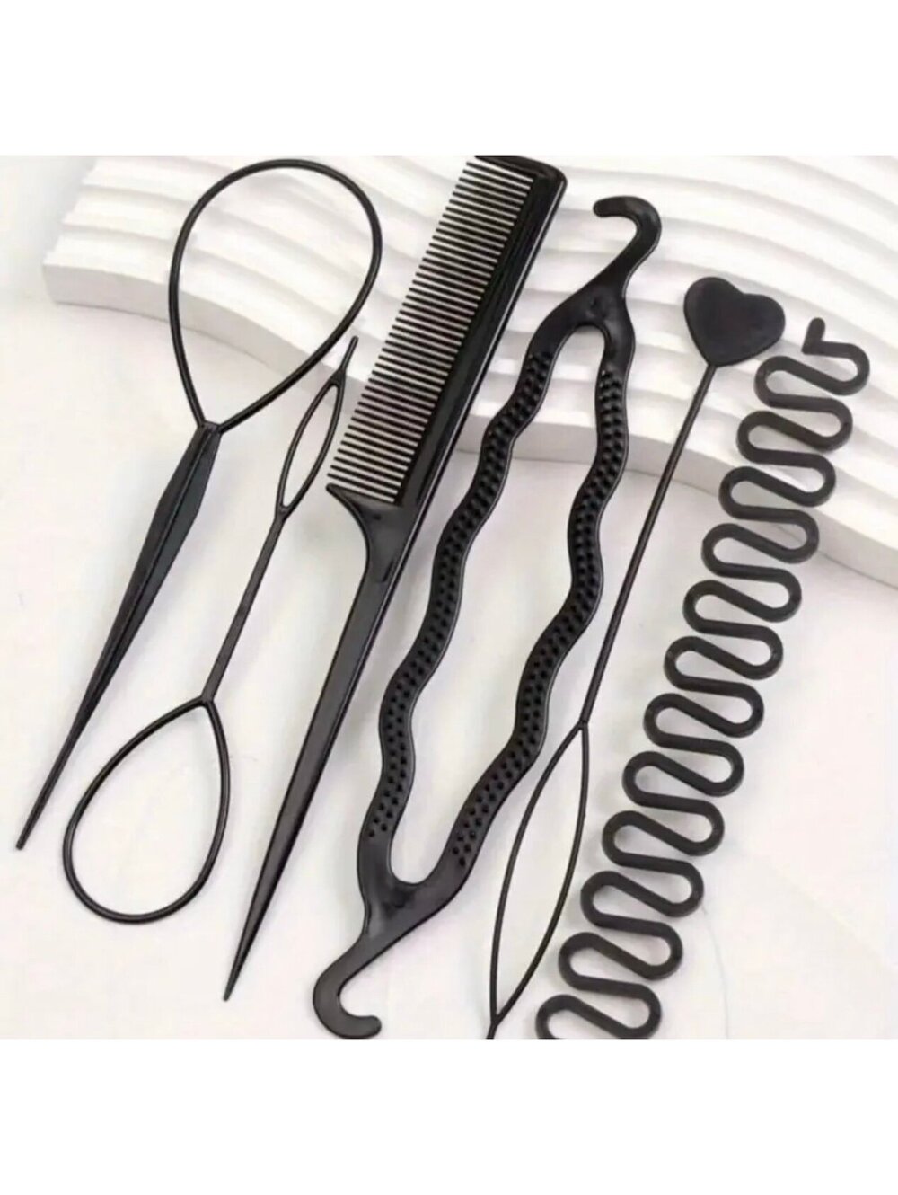 New - 6pc Hair Styling Set - Buns / Braiding & More